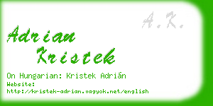 adrian kristek business card